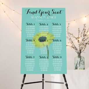 BRIDE  & CO Sunflower 9 Table Autumn Wedding  Poster