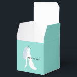 BRIDE & CO Teal Blue Here Comes The Bride Party Favor Boxes<br><div class="desc">Darling,  everyone will be so excited to receive one of these fabulous little party favor boxes.  Personalize them anyway you wish.  Perfect for your shower,  engagement or wedding celebration.  Look for other fun ideas all part of the Here Comes The Bride collection.</div>