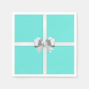 Bride & Co. Turquoise/Teal Bridal Party Plates Napkins