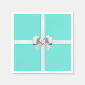 Bride & Co. Turquoise/Teal Bridal Party Plates Napkins