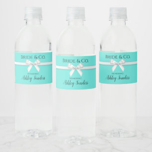 Bride & Co. Turquoise / Teal Water Bottle Labels