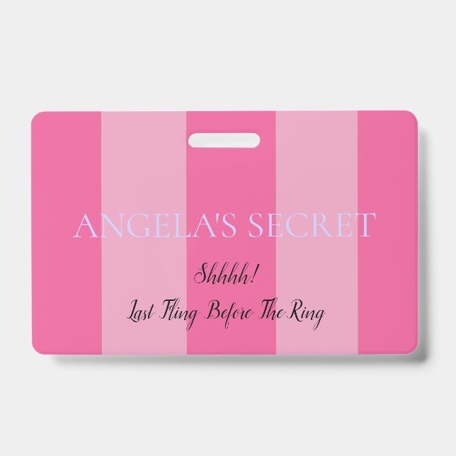 BRIDE & CO VIP Bachelorette Shower Party Entry Badge (Front)