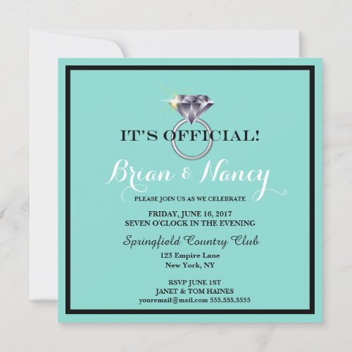 Bride  Co Wedding Suite Engagement Party Invitation