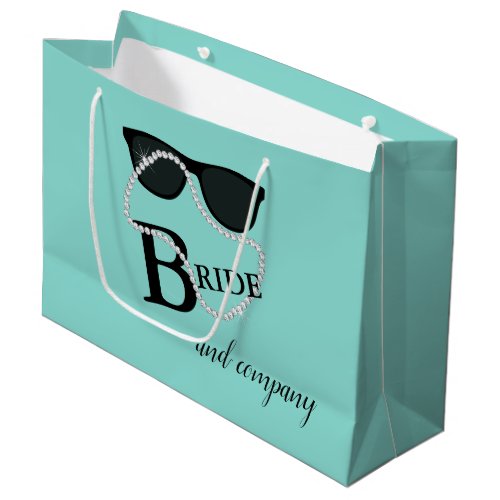 BRIDE  Company Diamond Tiara Party Shower Favor Large Gift Bag