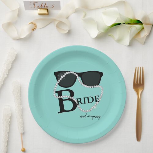 Bride  Company Diamond Tiara Party Shower Paper Plates