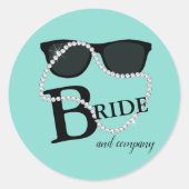 Bride & Company Diamond Tiara Shower Party Classic Round Sticker (Front)