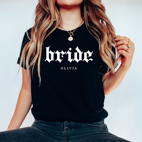 Bride  Cool Gothic Text Tri_Blend Shirt