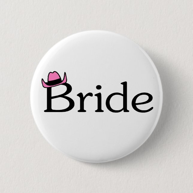 Bride (Cowboy Hat) Button (Front)