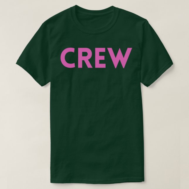 Bride Crew Pink Bachelorette Party Group Celebrati T-Shirt (Design Front)