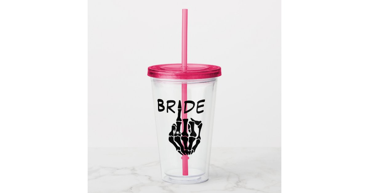 Bride and Squad Drink Pouch with Straw, Bridesmaid Cup, Bride Cup, Bachelorette Party, Fun Drinks