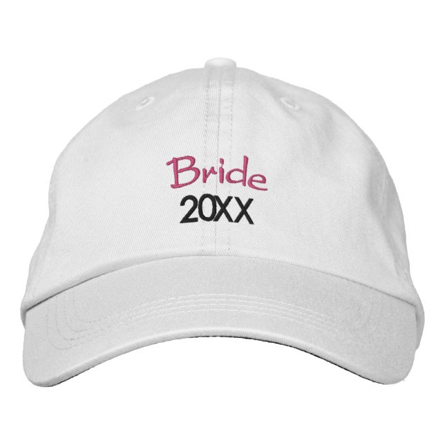 Bride Current Year  20XX Embroidered Baseball Cap (Front)