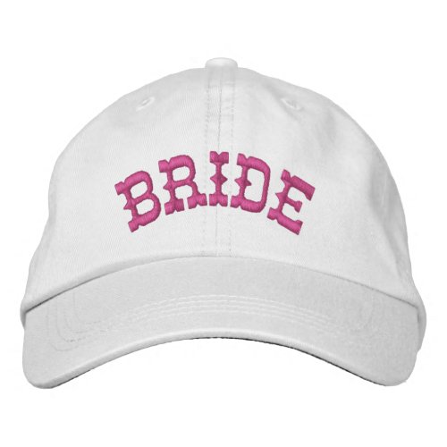 BRIDE Custom Name WHITE A07C7H Embroidered Baseball Hat