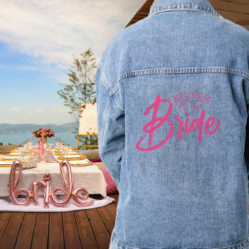 Bride Custom Text  Denim Jacket by SimplyBoutiques at Zazzle