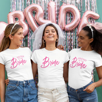 Bride Custom Text T-shirt by SimplyBoutiques at Zazzle