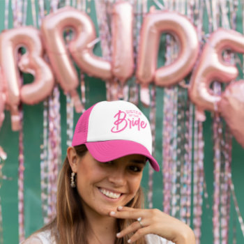 Bride Custom Text  Trucker Hat by SimplyBoutiques at Zazzle