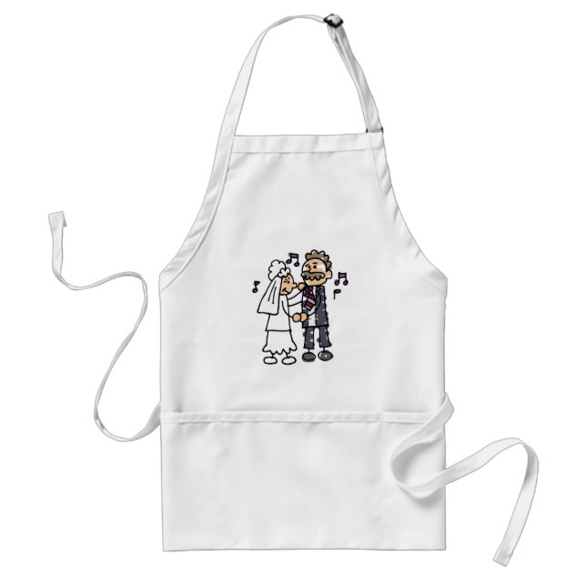 Bride Dances With Father Daughter Wedding Dance Adult Apron (Front)