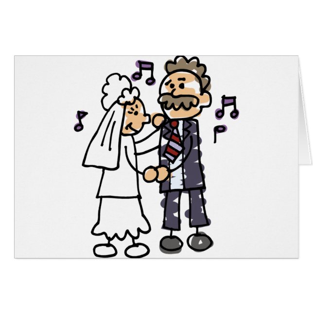 Bride Dances With Father Daughter Wedding Dance Cards (Front Horizontal)