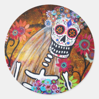BRIDE DAY OF THE DEAD STICKERS