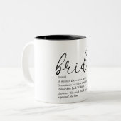 Bride Definition, Bridal Shower, Wedding Two-Tone Coffee Mug (Front Left)