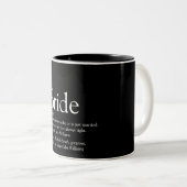 Bride Definition, Bridal Shower, Wedding Two-Tone Coffee Mug (Front Right)