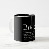 Bride Definition, Bridal Shower, Wedding Two-Tone Coffee Mug (Front Left)