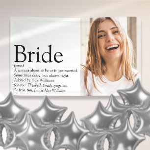 Bride Definition Photo Bridal Shower Wedding Banner