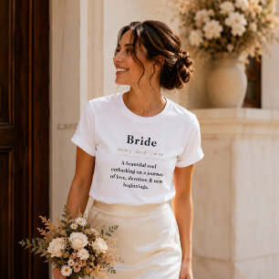 Bride Definition T-Shirt Personalized Bride Gift