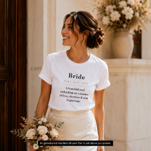 Bride Definition T-Shirt Personalized Bride Gift