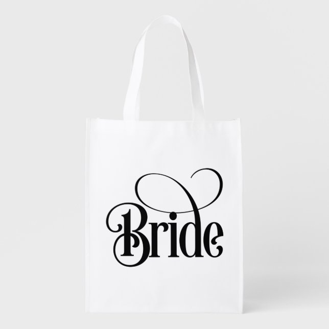 Bride (design 3) Grocery Bag (Front)
