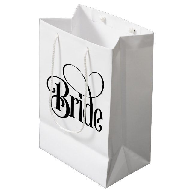 Bride (design 3)  medium gift bag (Front Angled)