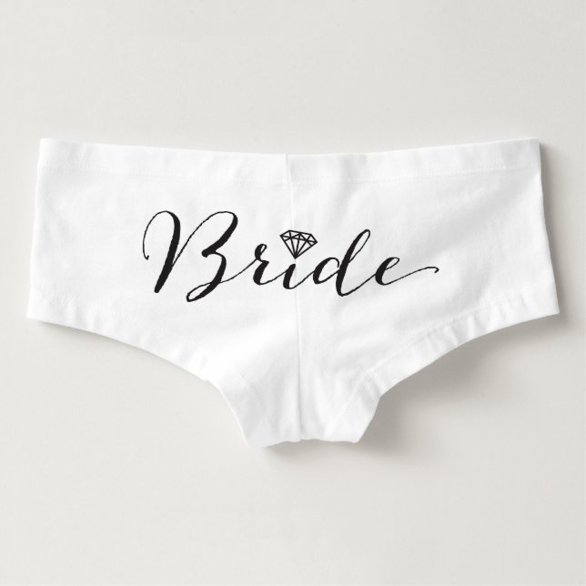Bride Diamond Bridal Party Chic Wedding Underwear (Back)