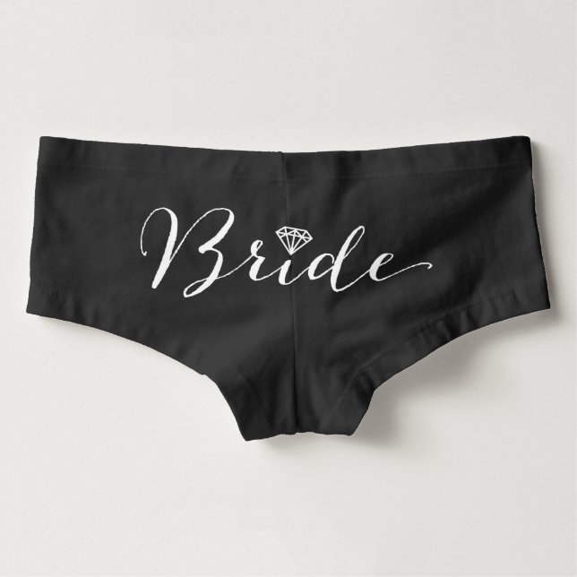 Bride Diamond Bridal Party Chic Wedding Underwear (Back)