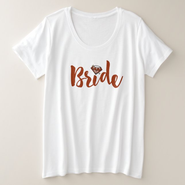 Bride Diamond Plus Size T-Shirt (Design Front)