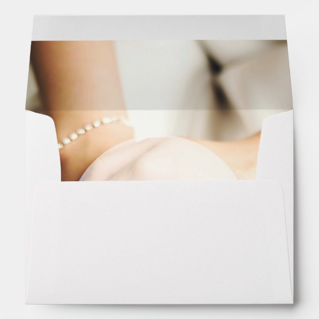 Bride diamond ring editable Wedding Envelope (Back (Bottom))