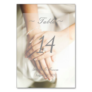 Bride diamond ring editable Wedding Table Number