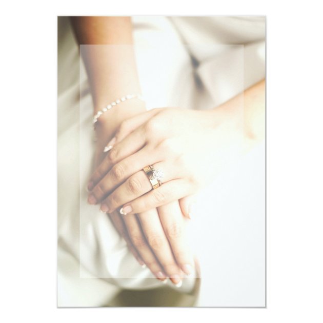 Bride Diamond Ring Wedding Direction Card