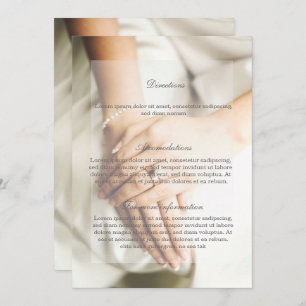 Bride Diamond Ring Wedding Direction Invitation