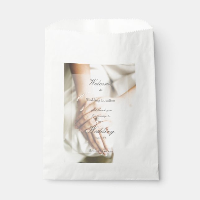 Bride Diamond Ring Wedding Favor Bag (Front)