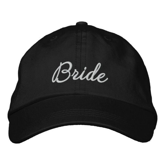 Bride Embroidered Baseball Cap (Front)
