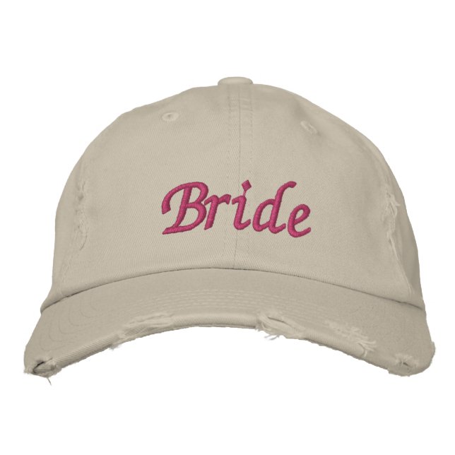 Bride Embroidered Baseball Cap (Front)