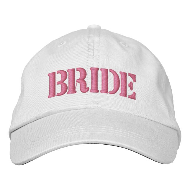 Bride Embroidered Baseball Cap (Front)