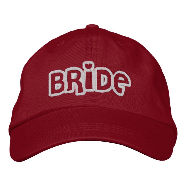 Bride Embroidered Baseball Hat (Front)