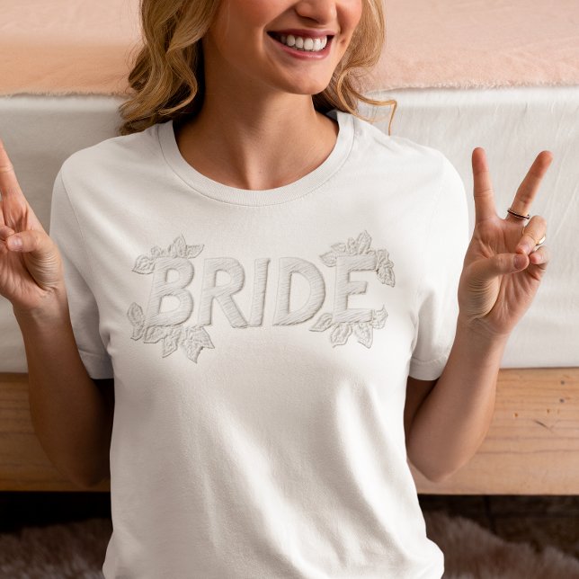 Bride Embroidered Faux Patch Tri-Blend Shirt (Creator Uploaded)