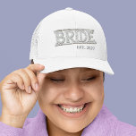 Bride Embroidered Faux Pearl Patch Trucker Hat<br><div class="desc">This design may be personalized in the area provided by changing the photo and/or text. Or it can be customized by clicking Personalize this Template and then choosing the click to customize further option and delete or change the color of the background, add text, change the text color or style,...</div>