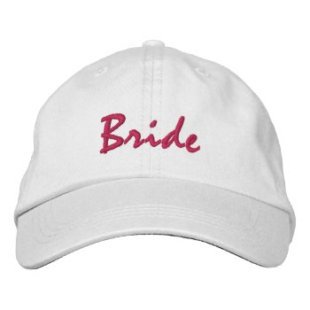 Bride Embroidered Hat by TwoBecomeOne at Zazzle