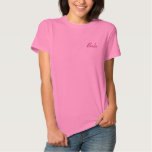 Bride Embroidered T-shirt at Zazzle