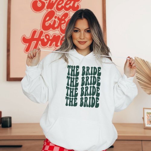 Bride Emerald Customized Matching Bridal Party Hoodie
