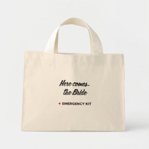 Bride Emergency Kit bag, Bridal Gift Bag, Mini Tote Bag