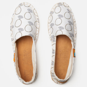 Bride Engagement Ring I Do Pattern  Espadrilles