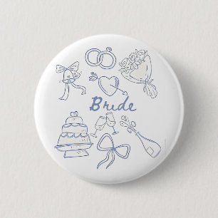 Bride Engagement Wedding Couples Husband Wife Button